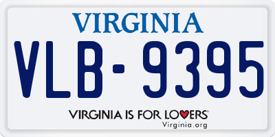 VA license plate VLB9395