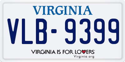 VA license plate VLB9399