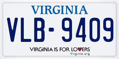 VA license plate VLB9409