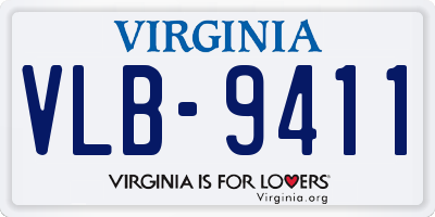 VA license plate VLB9411