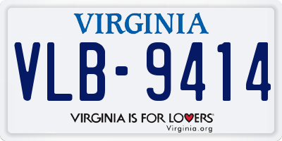 VA license plate VLB9414