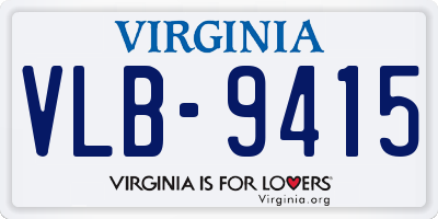 VA license plate VLB9415