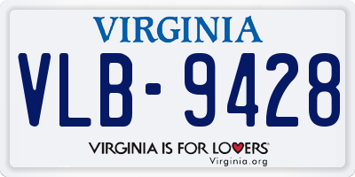 VA license plate VLB9428