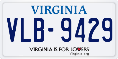 VA license plate VLB9429