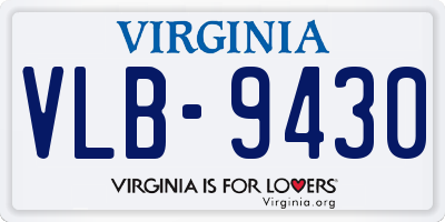 VA license plate VLB9430