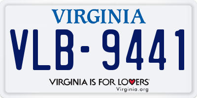 VA license plate VLB9441
