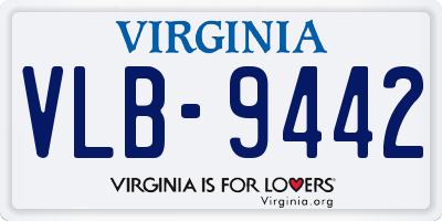 VA license plate VLB9442