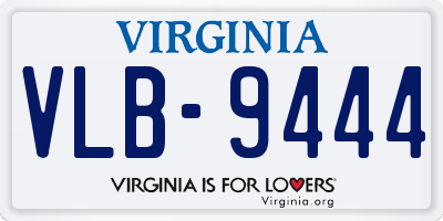 VA license plate VLB9444
