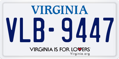 VA license plate VLB9447