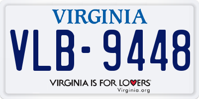 VA license plate VLB9448