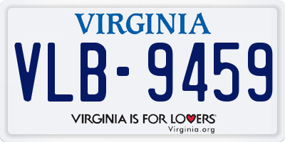 VA license plate VLB9459