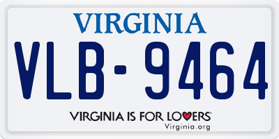 VA license plate VLB9464
