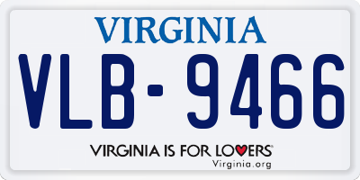 VA license plate VLB9466