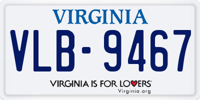 VA license plate VLB9467