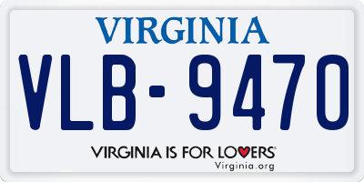VA license plate VLB9470
