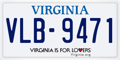 VA license plate VLB9471