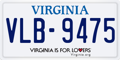 VA license plate VLB9475