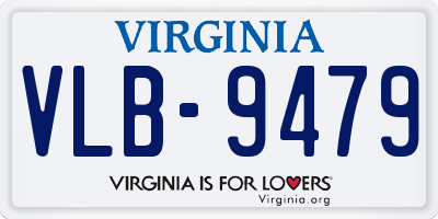 VA license plate VLB9479