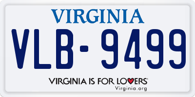 VA license plate VLB9499