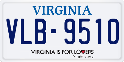 VA license plate VLB9510