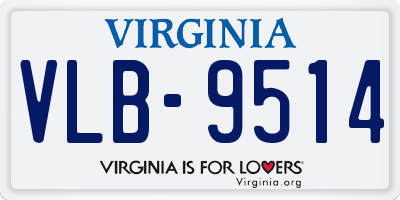 VA license plate VLB9514