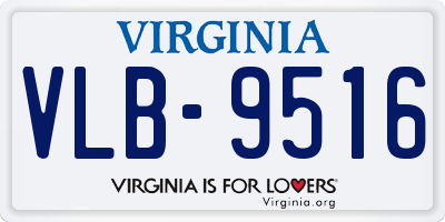 VA license plate VLB9516