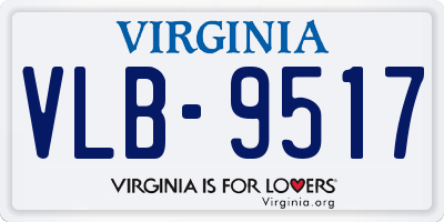 VA license plate VLB9517
