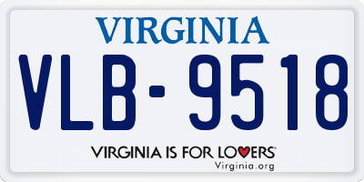 VA license plate VLB9518