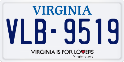 VA license plate VLB9519