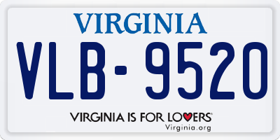 VA license plate VLB9520