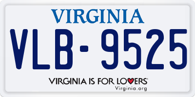 VA license plate VLB9525