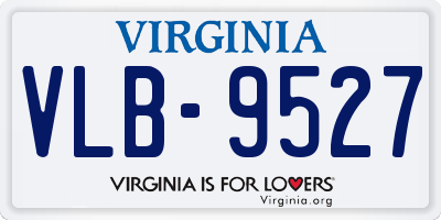VA license plate VLB9527