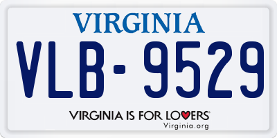 VA license plate VLB9529