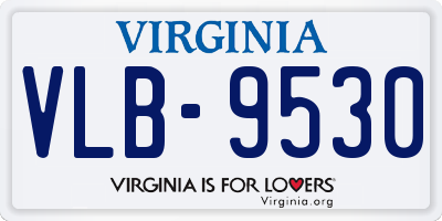 VA license plate VLB9530