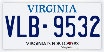 VA license plate VLB9532