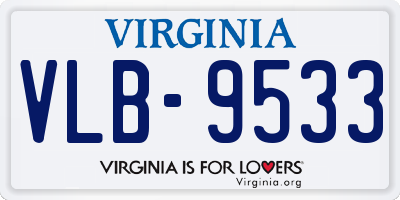 VA license plate VLB9533