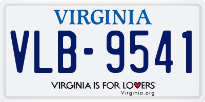 VA license plate VLB9541