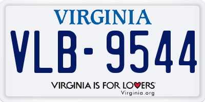 VA license plate VLB9544