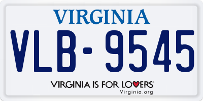 VA license plate VLB9545