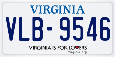 VA license plate VLB9546