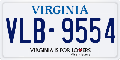 VA license plate VLB9554