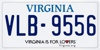VA license plate VLB9556