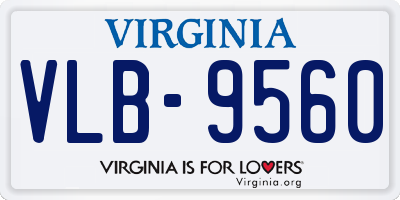 VA license plate VLB9560