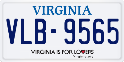 VA license plate VLB9565