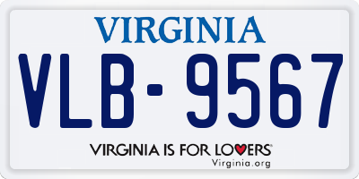 VA license plate VLB9567