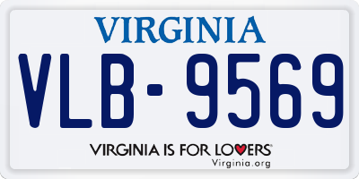 VA license plate VLB9569