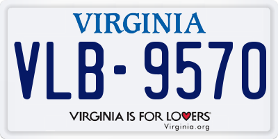 VA license plate VLB9570