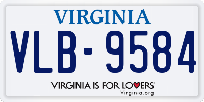 VA license plate VLB9584