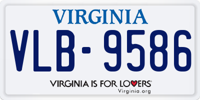 VA license plate VLB9586