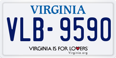 VA license plate VLB9590